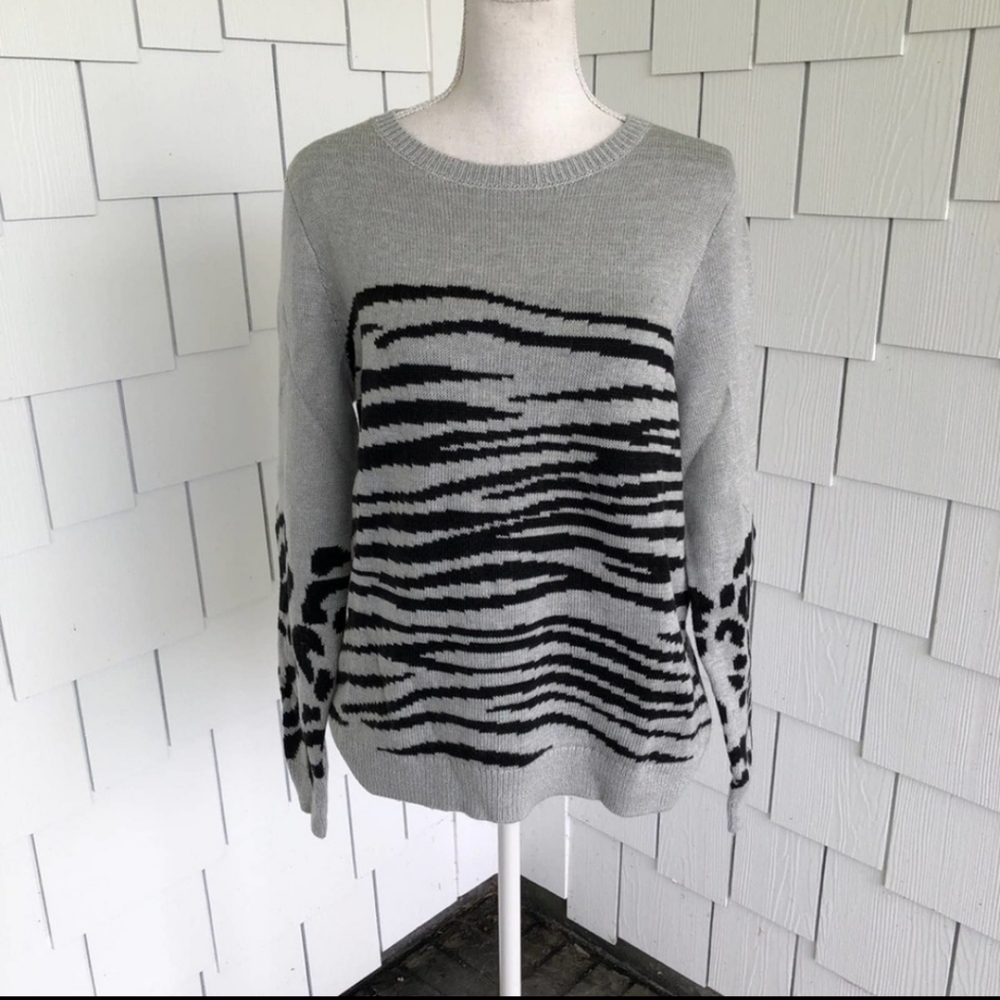NWT Lucky mixed animal print sweater